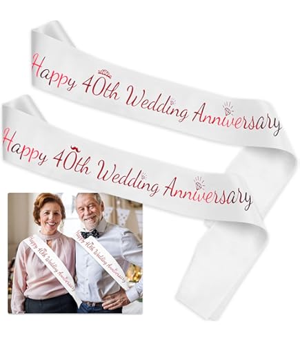 Udo Schmidt Rubinhochzeit Brautpaar - Kuchen-Topper Mit Zahl 40, 10,5x5cm