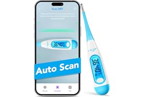 Easy@Home basal termometer, Förutspår Ägglossning med APP Premon(ios och Android), Stor skärm och bakgrundsbelyst, Automatisk BBT Synkronisera, tabell