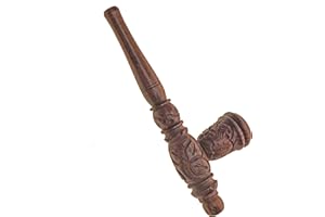 HEAD AND NATURE Holzpfeife mit Specksteineinsatz - Länge 14 cm - Head&Nature Smoke Shop