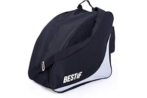 BESTIF Borsa per Scarpe da Sci Snowboard Pattini Accessori Invernali Sacca Porta Scarpe (Nero, Bianca)