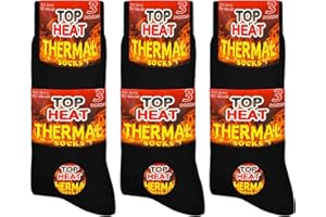 HiFEN® 3 Pairs Multipack Mens Extra Thick Warm Thermal Socks Black Heated Boot Socks
