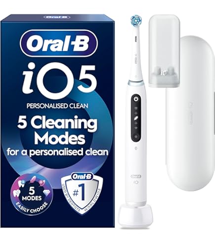 Oral-B O5 Electrc Toothbrushes For Adults, 1 Toothbrush Head & Travel Case, 5 Modes Wth Teeth