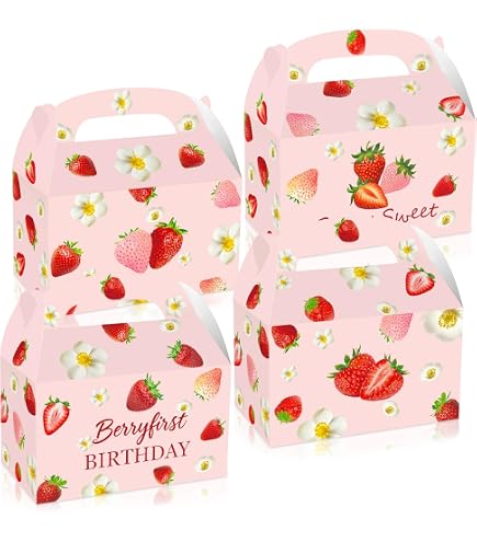 Berry First Birthday Party Favors, Strawberry Theme Party Favors, Sweet One Party, 1st Birthday Party Favors, Strawberry Shaped Cookies - Sweden