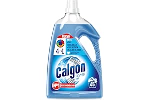 Calgon Gel 4 en 1 - Antical para la lavadora, Anticorrosión, Elimina Olores y Suciedad, en formato gel, 45 dosis, 2,25L
