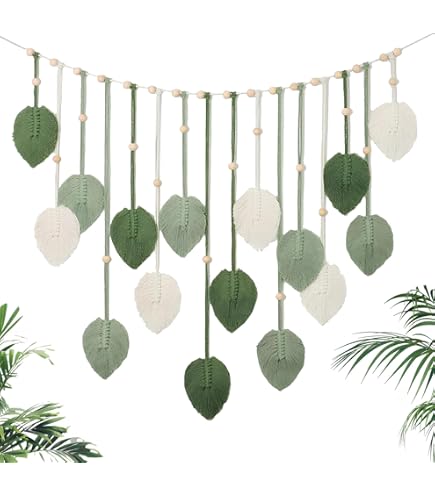 TTIAYAO 1 Tenture Murale,Comprend 2 Crochets Et 10 Clips En Bois Boheme Chic Macramé Deco Murale Tapisserie Murale Convient Pour La Décoration Balcon Et Salon Et Chambre à Coucher(120 X 75 CM