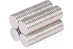 GoldRock 100 sztuk okrągłych mini magnesów, małe magnesy mocne 8 x 1 mm, magnesy neodymowe, magnesy na lodówkę do majsterkowania, mocne mocowanie, mini do tablic suchościeralnych, tablic korkowych, tablic magnetycznych, drzwi, kart, ekranu