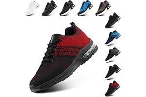 Hitmars Scarpe Running Uomo Donna Scarpe da Corsa Sportive Scarpe da Ginnastica Air Sneaker Palestra Camminata Traspiranti Jogging Fitness Nero Blu Grigio EU 36-42