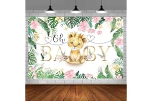 Bymivofun Oh Baby Toile de Fond pour Baby Shower, Oh Baby Background, Fond de Fête d'anniversaire de bébé, Toile de Fond de Mur de Photographie Professionnelle en Polyester (5*3 pi)