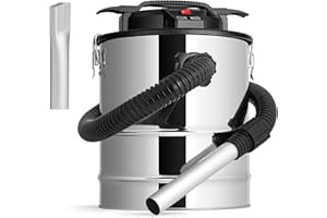 VonHaus 15L Ash Vacuum Cleaner – 1000w Home or Workshop Hoover – Industrial Vacuum Cleaner – Ash Dust Collector w/ 1.25m Hose for Fireplaces, Grills, BBQ’s, Fire Pits, Stoves, Log Burners & Chimineas