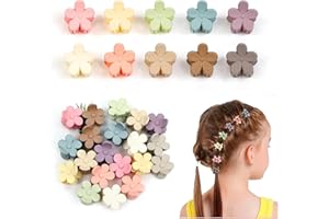 Kabwea 50 pinzas para el pelo de flores, mini flores coloridas, pinzas para el pelo, horquillas para el pelo con flores, pinzas para el pelo de flores