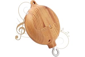 QCWWY Culla girevole per bambini Campanello mobile Giocattolo ABS Portatile per neonato 35 Canzoni Carillon Regalo di compleanno