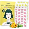 Acne Patch Pimple Patch, LitBear Pink & Yellow Star Shaped Acne Absorbing Cover Patch, Hydrocolloid Acne Patches For Face Zit Patch Acne Dots, Tea Tree Oil + Centella, 112 Patches, 14mm & 10mm