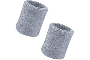 Vidillo Schweißbänder für das Handgelenk, 10,2 cm, weiche und Dicke Baumwolle, für Tennis, Gymnastik, Fußball, Basketball, Laufen, 2 Stück