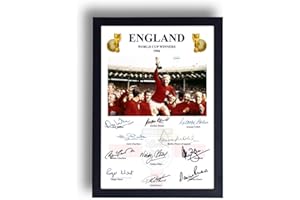 BOBBYMOORE.CO.UK England 1966 World Cup Final Signed Print, Autographs inc Bobby Moore, Ray Wilson, Alan Ball, Bobby Charlton, Sir Geoff Hurst