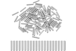 sourcing map 100 Pcs 2mm x 13mm Dowel Pins Bearing Steel Cylindrical Dowel Pins Shelf Support Peg Pin Rod Fasten Elements Metal Shelf Pegs +/-0.02mm Diameter Tolerance, Silver Tone
