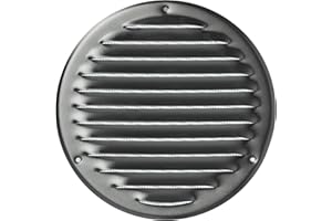 Steinberg14 Rejilla de Ventilación Redonda 160mm - Acero Inoxidable con Mosquitera - Rejillas de Ventilación - Rejilla de Salida de Aire