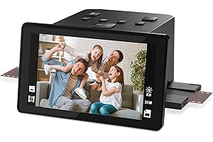 DIGITPRO Digitaler Film- und Diascanner mit großem 5-Zoll-LCD-Display, Negativscanner und Dia Scanner zum Digitalisieren, konvertiert 135, 126 KPK, 110 Negative und Super 8-Film in 22 MP JPEG.