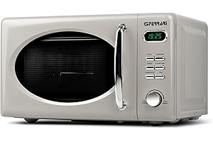‎G3 FERRARI G3 Ferrari G10155 Sapormio Vintage, Digitaler Retro-Mikrowellenofen, 1150W, 20 Liter, 8 Programme, 4 Garfunktionen, inkl. Zubehör, 60-Minuten-Timer, Kreideweiß