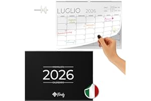 Finoly Calendario 2026 da Muro Gennaio 26 Dicembre 26 (12 Mesi) A4 | Calendario 2026 da Parete | calendario Mensile 2026 in Italiano da Appendere alla Parete 30x21 cm (Minimalista)