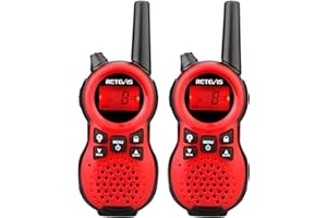 Retevis RT638 Walkie Talkie Kinder Funkgeräte ab 3-12,16 Kanäle Taschenlampe VOX,Geburtstagsgeschenk Spielzeug für Kinderspiele,Wandern,Garten,im Freien(Rot, 1 Paar)