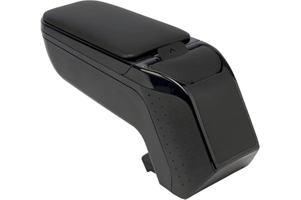 rati Armster - Reposabrazos Coche, Apoyabrazos Central, Compatible con Renault Captur 2017-2019, Compartimento Portaobjetos, Fácil de Instalar, Máxima Comodidad, Plegable, Polipiel, Negro