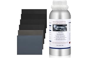 NAKUTITA Scheinwerfer aufbereitung Set, 800g Auto Scheinwerfer-Reparaturset Politur Set, Scheinwerfer Bedampfen Flüssigkeit, Headlight Restoration Flüssigkeit für Gelbfärbung/Kratzen/Unschärfen/Oxidation