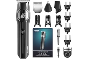 Kensen Manscape Dual Speed Body Hair Trimmer Men 4-in-1 Beard Trimmer Men, 210 Mins Usage Time Rechargeable Body Shaver for Hair/Beard/Ball/Groin, Waterproof Cordless Male Grooming Kit for Pubic Hair