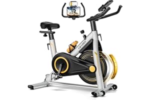CHAOKE Cyclette da Casa con App, Cyclette Professionale Magnetica con Schermo LCD, Ultra Silenziosa 5DB, Sedili Comodi e Traspiranti, Aerobico Domestico, Supporto fino a 160KG Cyclette Per Casa