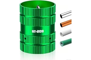 PARAOUTIL Ébavureur universel 2 en 1 pour tuyaux en cuivre et en plastique pour l'intérieur et l'extérieur 6-38 mm Coupe-matériaux en métal, aluminium, acier souple