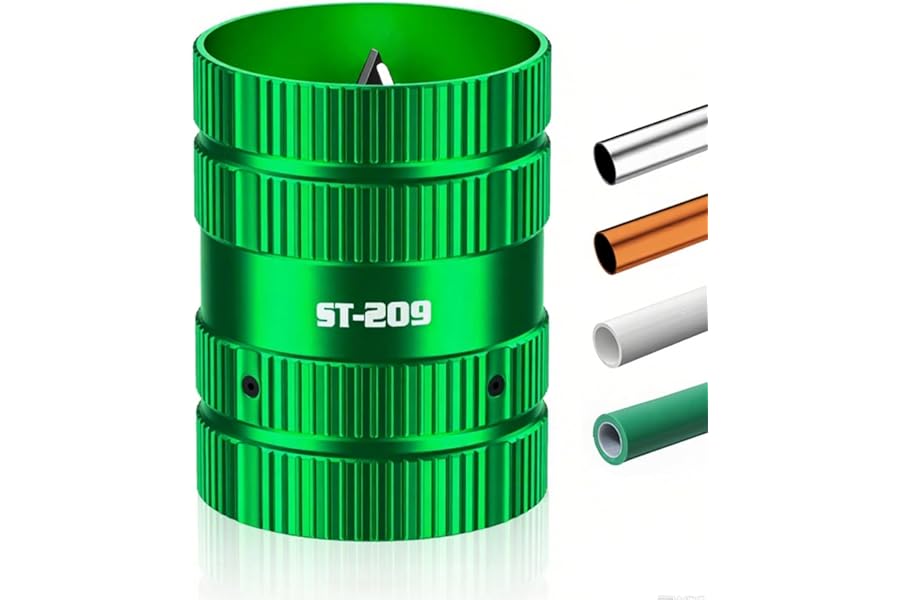 PARAOUTIL 6-45mm Pipe Deburring Tool with Aluminium Alloy Body, Inner Outer Deburring Tools for Copper PVC PPR Metal Tubes, Copper Pipe Deburring Tool & Pipe Reamer Chamfer Tool