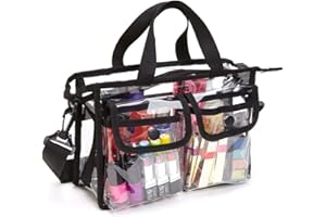 FEELAVA Przezroczysta torba, EVA kosmetyczka przenośna podróżna torba do makijażu dla kobiet i dziewcząt wodoodporne torby toaletowe pasek na ramię torba na plażę podróż