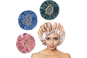 BSITSSS 4 Pezzi Cuffia Doccia, Cuffia Doccia Donna Cuffia Capelli Cuffie Doccia, Cuffia Capelli Doccia Shower Cap Adatto Alle Donne z Capelli Corti e Lunghi e Ricci(Różowy, złoty, zielony, blu)