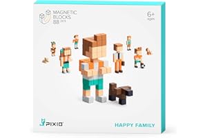 Bizak Pixio Happy Family odtwarza całą rodzinę z 88 magnetycznymi kostkami, od najmniejszego do zwierzaka, jest łatwa i szybka, zalecana dla dzieci od 6 lat (64240103)