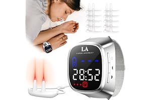 IKEENER Dispositivo de la terapia del laser frío del reloj de pulsera, dispositivo de la terapia del alivio del dolor de la luz roja, reducir el alto azúcar en la sangre, hipertensión, sueño (2.0)