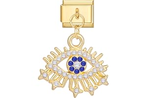 papasgix Italian Charms Module für 9mm Italian Charm Bracelet Gold Silber DIY Italian Style Charms für Damen Abnehmbar Italienisches Charm Armband Zubehör Mädchen Junge Geschenk