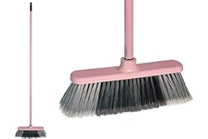 HERSIG - Escoba Rosa con Palo | Cepillo Rosa con Palo.