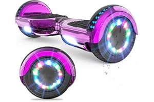 ‎VOUUK VOUUK Hoberboard 6.5 Inch Hoverboard with Two Wheels, with Bluetooth Speaker, with LED Lights, Suitable for Children and Adults