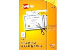 Avery samoprzylepne arkusze do laminowania, 23 x 30 cm, 2 sztuki (73602) marki Avery