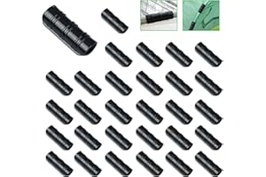 AQSACOKIYA 30 Pcs Bâtiments De Jardin Tube Clip, Clips en Plastique pour Serre Film Clip Tube Serrage Connecteur Kit, Serre Clips Cadre Pinces De Tuyau Tube Film Clip pour Serre Bannière Cadre Abris Noir (25mm)