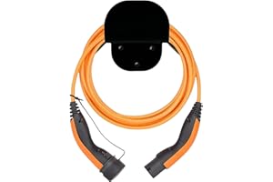 Wallbox Kabelhalter (Schwarz) - Wandhalterung für Ladekabel - Kabelhalterung Kabel und Stecker - Halterung Ladekabel Elektroa