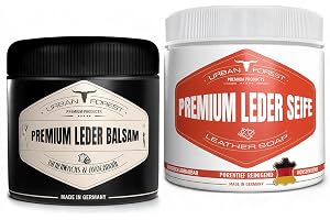 Lädertvål/sadeltvål 500 ml läderbalsam 250 ml med naturligt bivax som ett sparset för lädervård, läderimpregnering och rengör