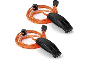 Hipat Fischietto di emergenza super forte con cordino, ideale per kayak, canottaggio, nuoto, sopravvivenza in acqua, escursionismo, campeggio, arrampicata