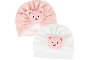 LECTNORE Cappellini Turbante per Neonati con Fiocco, Morbidi ed Elastici per Neonati e Bambini Piccoli