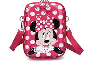 wopin Minnie Mouse Tasche Mädchen, Süße Minnie Mouse Geldbörse Mädchen,Minnie Mouse Umhängetasche Mädchen,Minnie Mouse handtasche mädchen,Minnie Mouse Portemonnaie Kinder,Minnie Mouse Geschenke