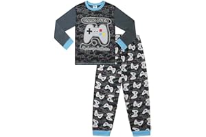 TDP Textiles Boys Game Over Recharge Long Gaming Pyjamas ss21