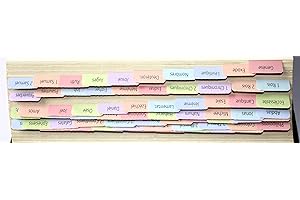 GÉNÉRIQUE "75 Onglets Bibliques Laminés en Français - Étiquettes Adhésives Pastel pour Bible, 66 Onglets Imprimés Recto-Verso en Français + 9 Vierge à Personnaliser, 2x3 cm"