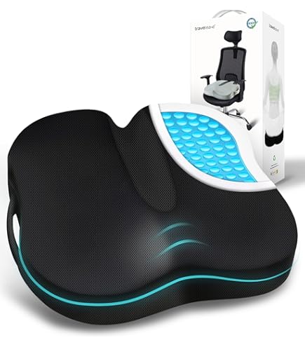 Gel Sitzkissen 42x38 Cm - Orthopädische Sitzunterlage Für Büro & Auto
