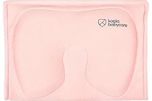 KOALA BABYCARE Coussin de maternité à mémoire de Forme pour Aider à Traiter et prévenir la Plagiocéphalie (la tête Plate), déhoussable (avec 2 Housses) - Koala Perfect Head Breastfeeding - Rose