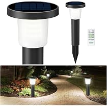 Luce Solare LED Esterno,100 LED Luci Solari Da Giardino Per Esterni Impermeabili Con Sensore Di Movimento Luci Da Parete 300 Wireless A Energia Solare 3 Modalita Per Giardino Esterno 4pcs Vr - 10