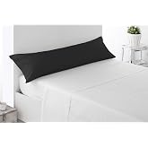 Miracle Home Pillowcase, Soft and Comfortable, Cotton 50% Polyester, Black, Bed 150 cm